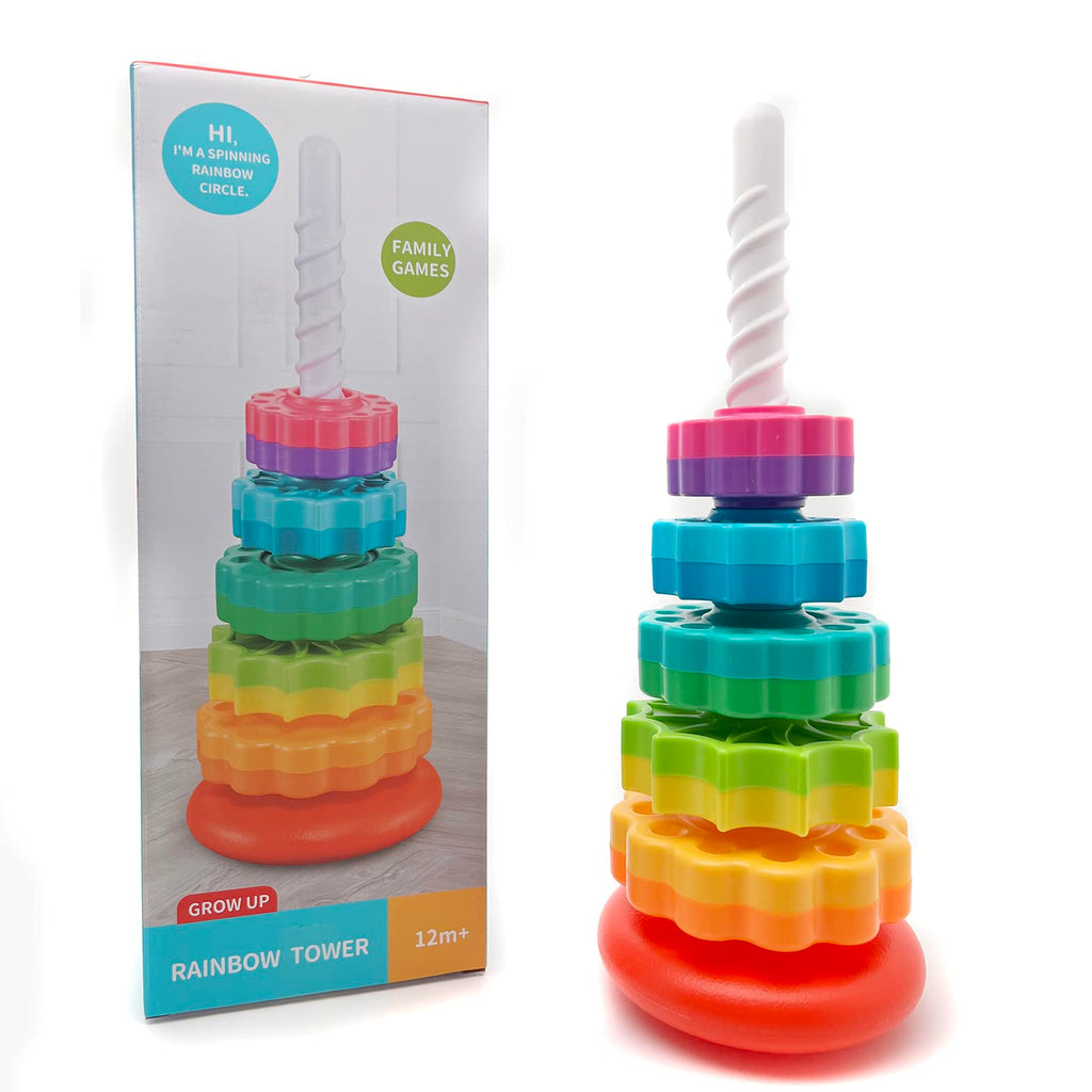 Toddler Spin & Stack Tower Toy