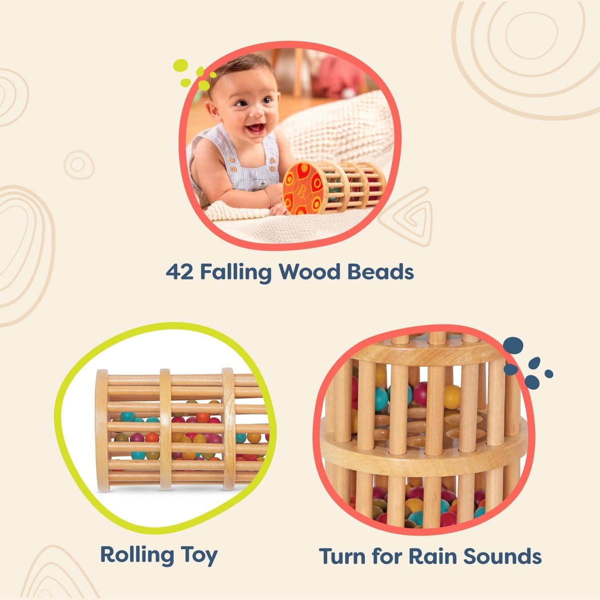 Looky-Looky Baby Mirror: Roly-Poly Tummy Time Toy for Crawling Fun