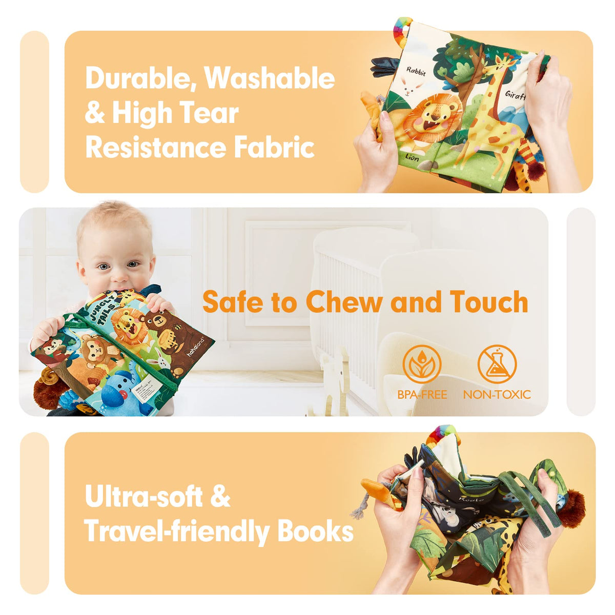 High Contrast Baby Books for Tummy Time & Sensory Play