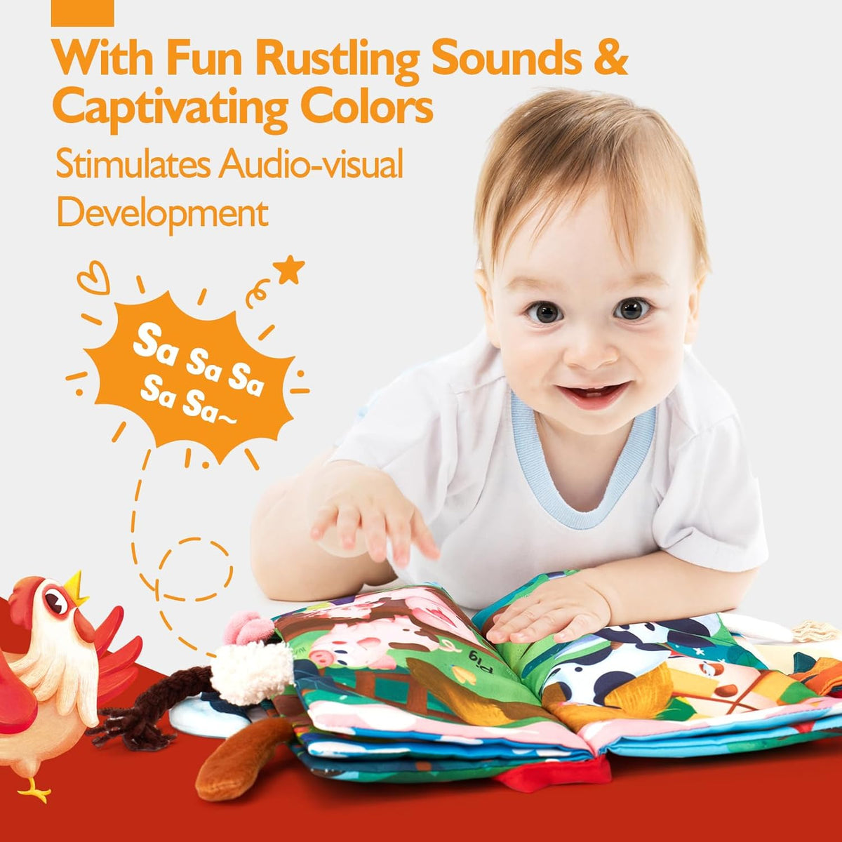 High Contrast Baby Books for Tummy Time & Sensory Play