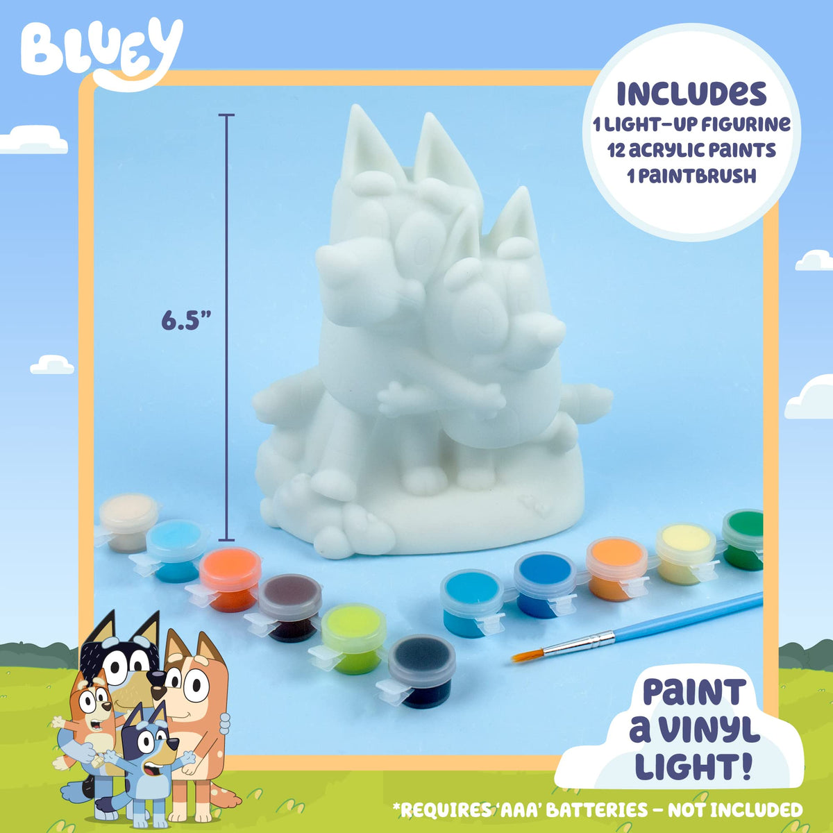 Bluey & Bingo Paint Your Own Night Lamp Art Set