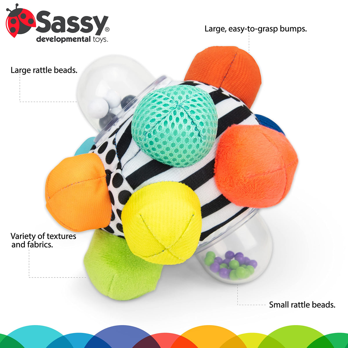 Squishy Bumpy Ball Easy-Grasp Toy for Baby's Motor Skill Fun