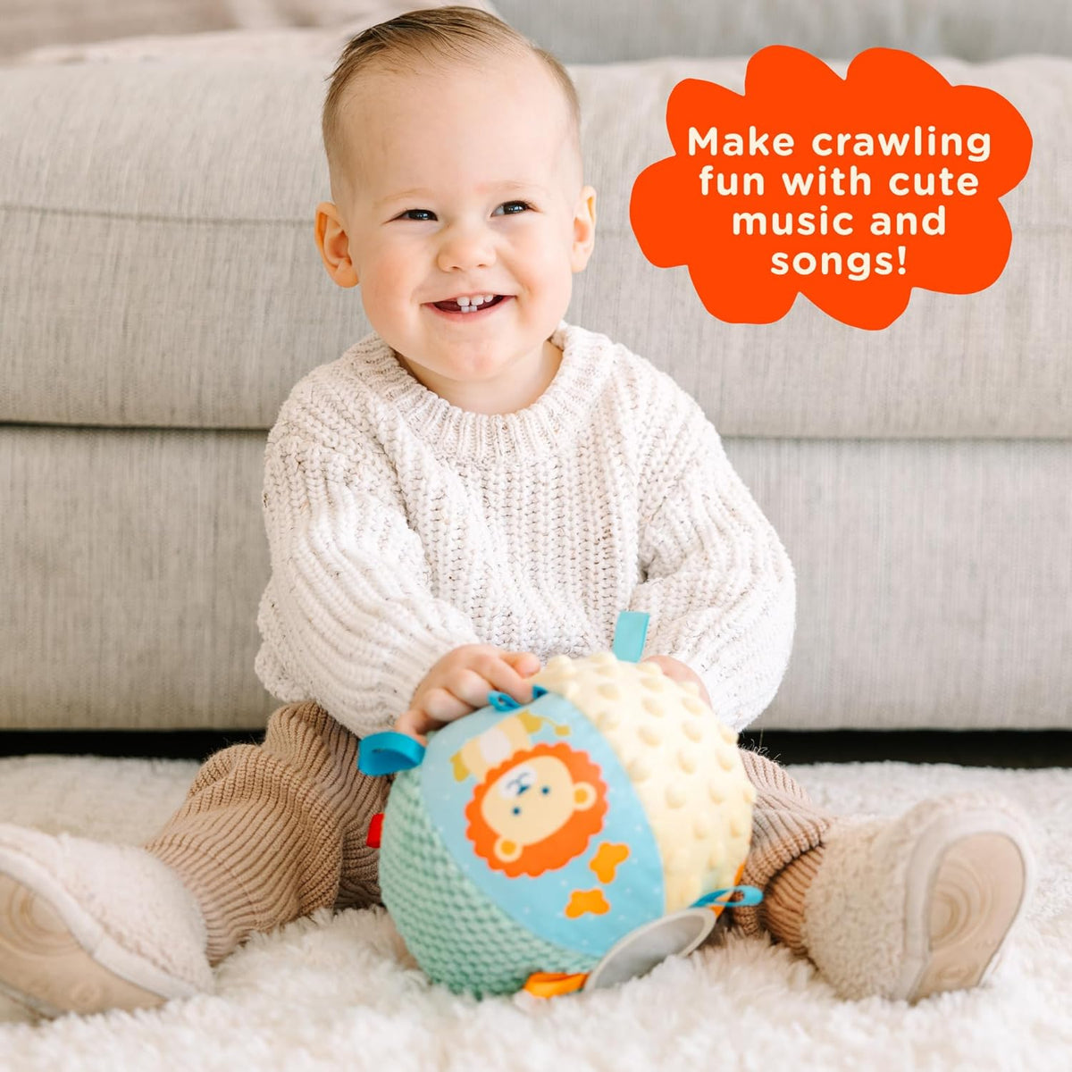 Interactive Sensory Loopy Loops Baby Ball: Kick, Play & Explore for Sensory Fun!