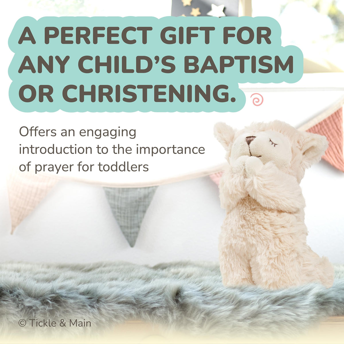 Sweet Prayers Gift Set: Plush Lamb & Bedtime Blessings Book for Baby’s Baptism