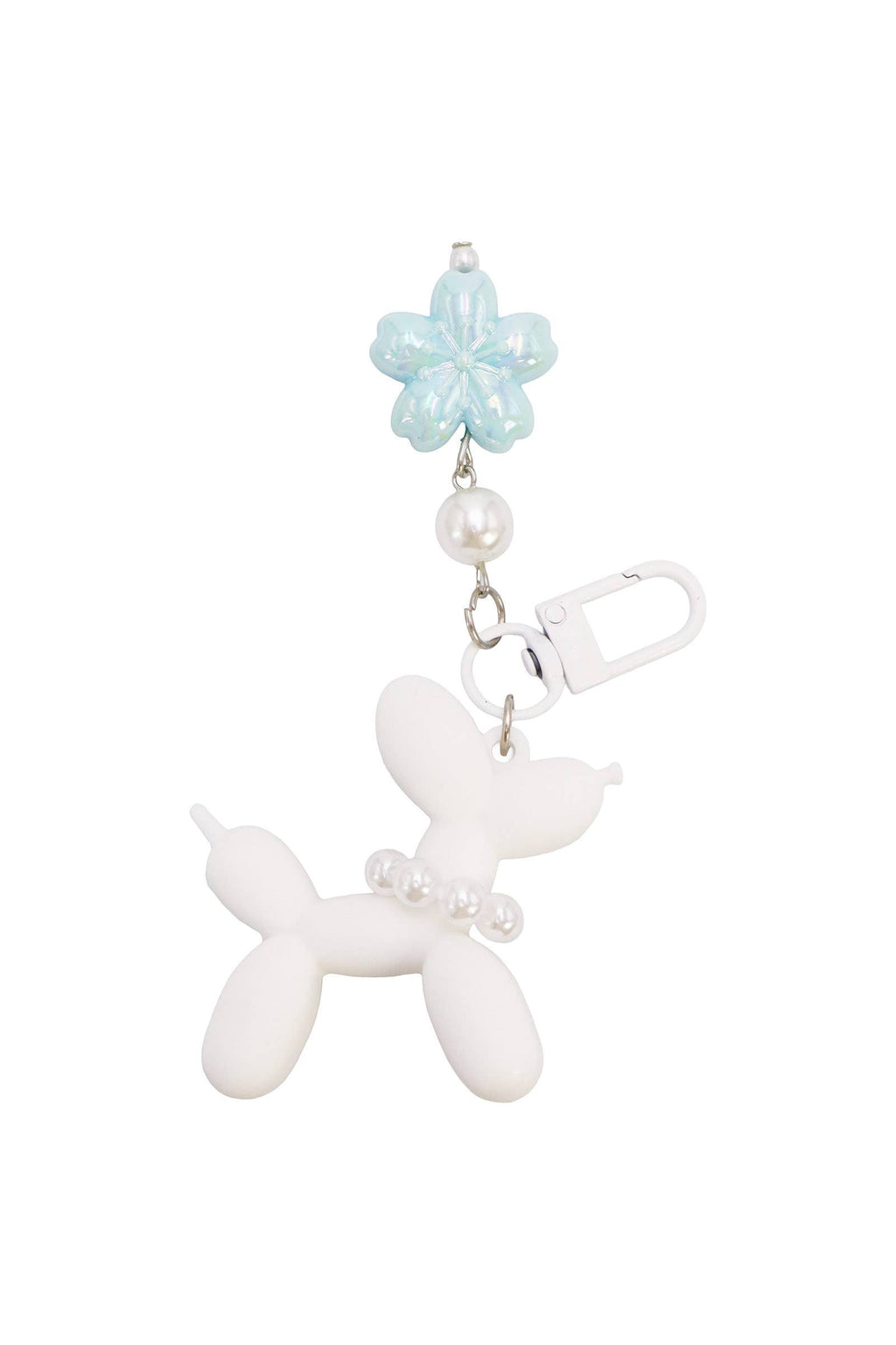 Matte Balloon Dog Pearlescent Resin Key Chain