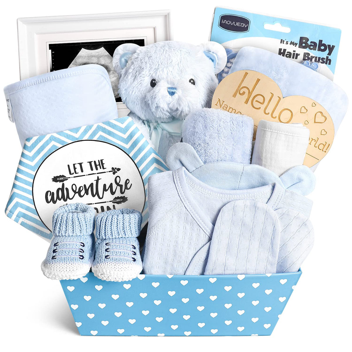 Baby Box Set 14 Essentials for Newborns in a Charming Gift Basket