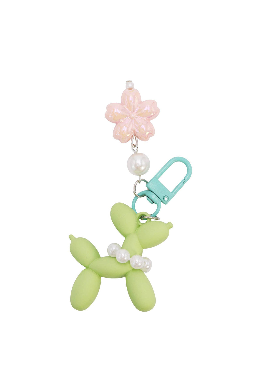 Matte Balloon Dog Pearlescent Resin Key Chain